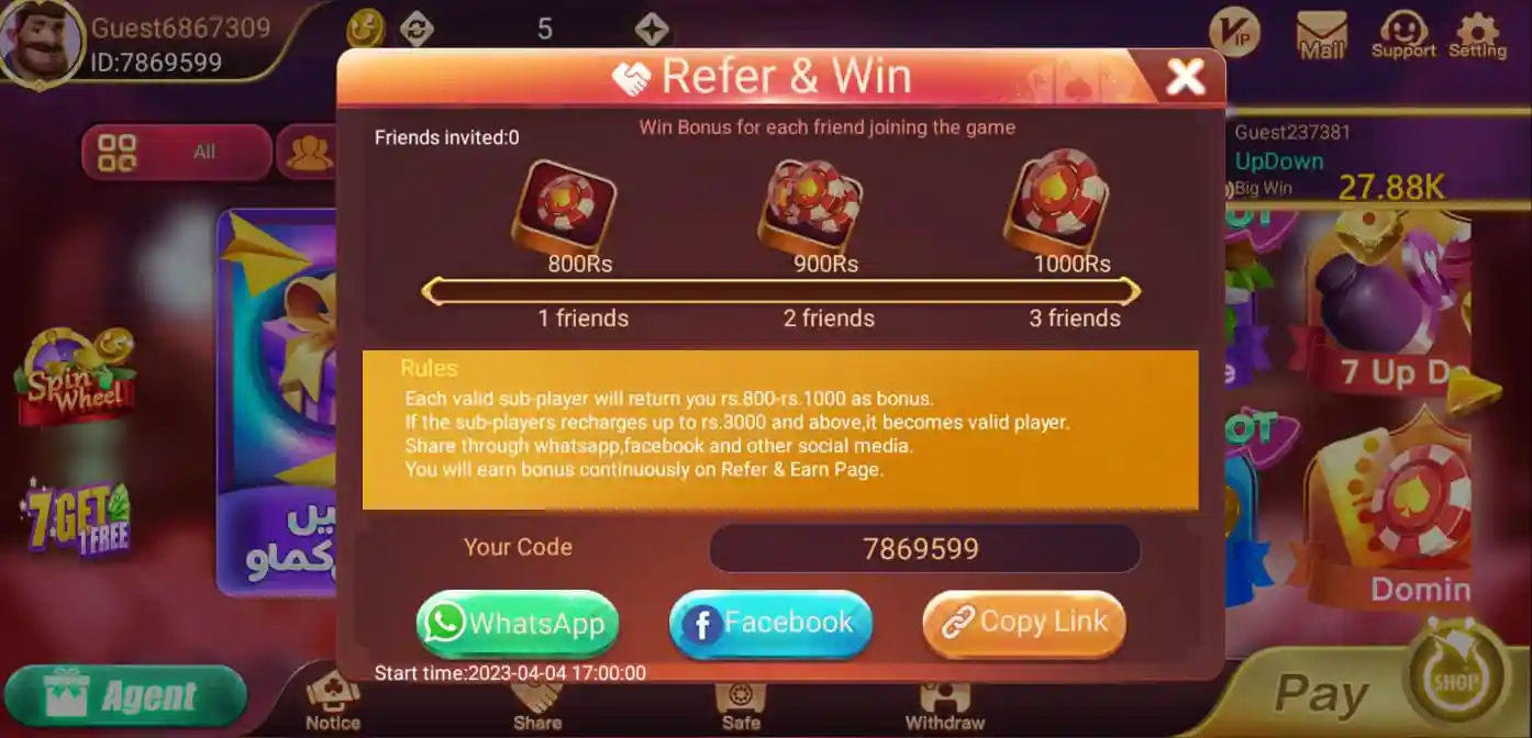 Teen Patti Gold Refer Earn Method Guide